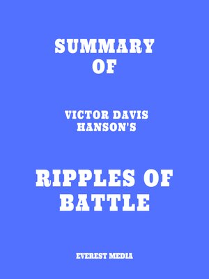 cover image of Summary of Victor Davis Hanson's Ripples of Battle